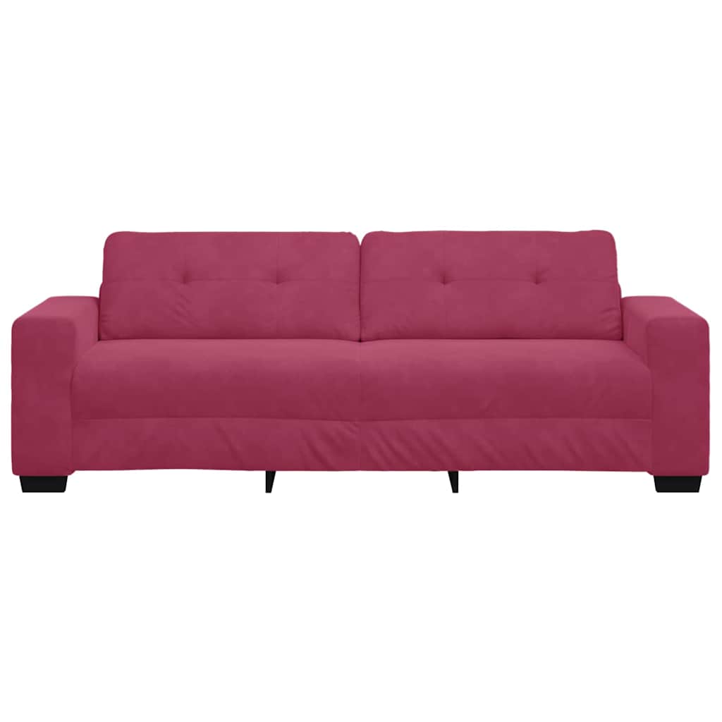 3-Sits Soffa Med Kudde Sammet