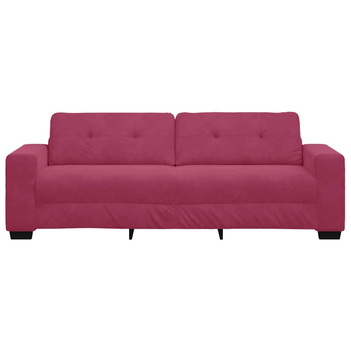 3-Sits Soffa Med Kudde Sammet