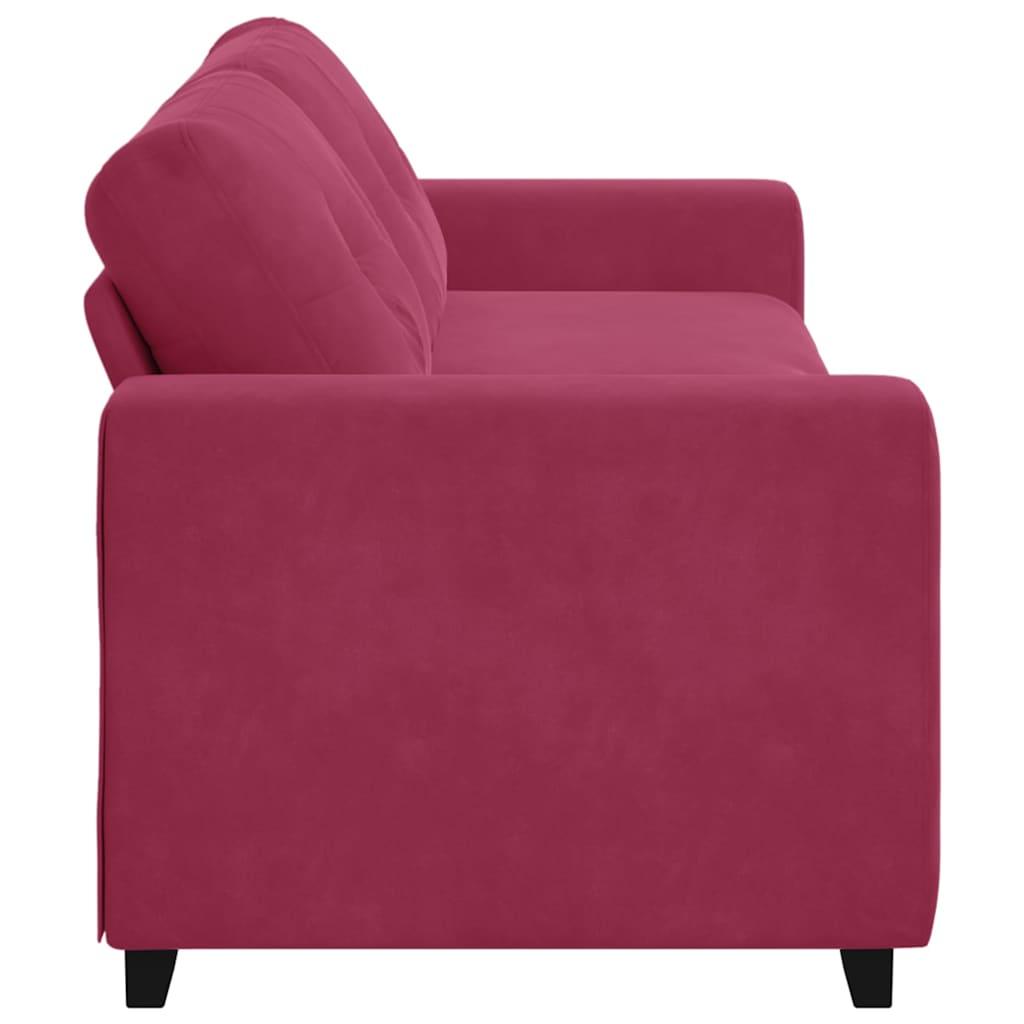 3-Sits Soffa Med Kudde Sammet