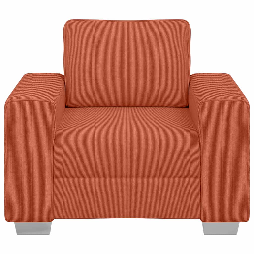 Soffstol Röd Orange 100X77X82 Cm Manchestertyg