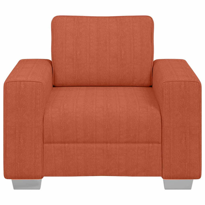 Soffstol Röd Orange 100X77X82 Cm Manchestertyg