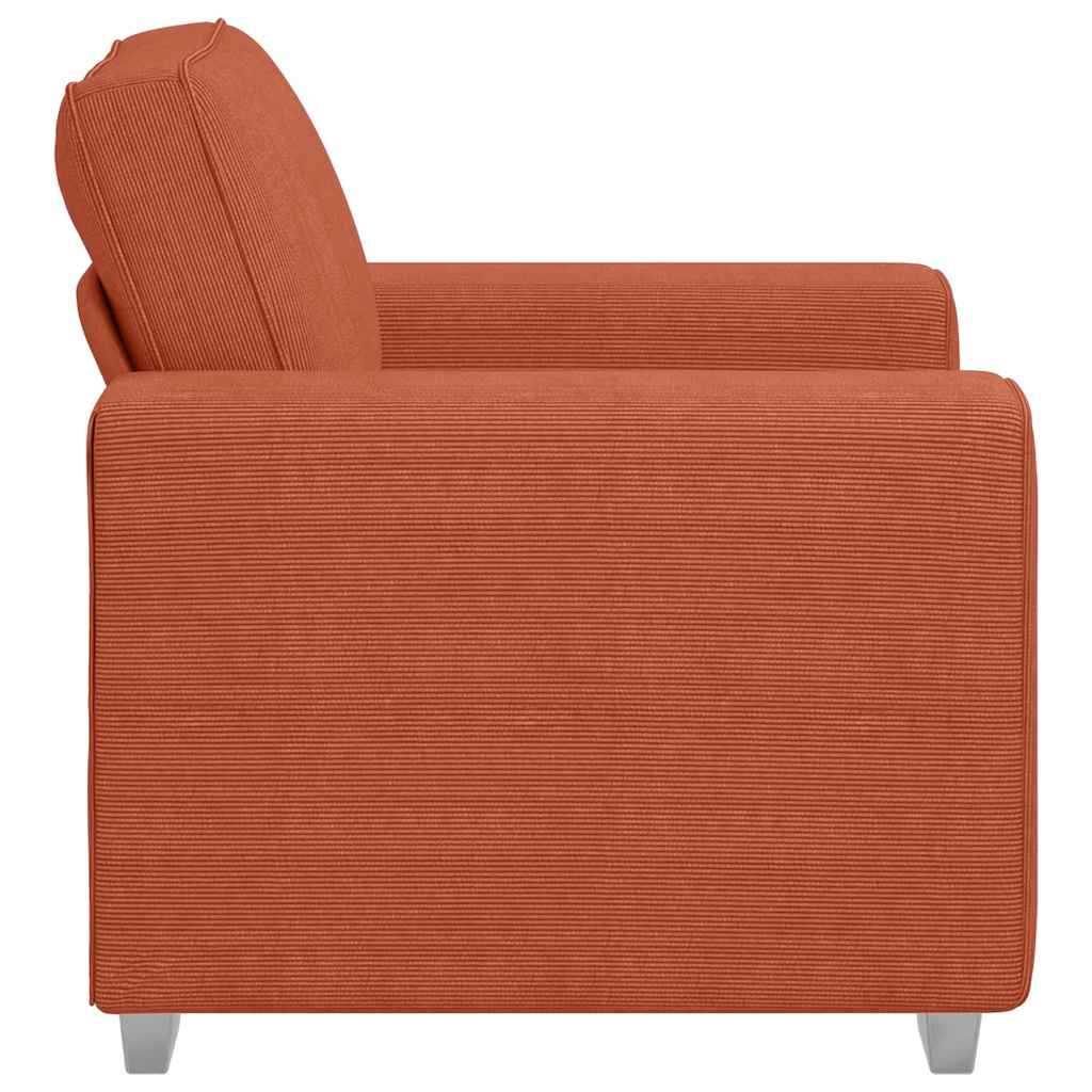Soffstol Röd Orange 100X77X82 Cm Manchestertyg
