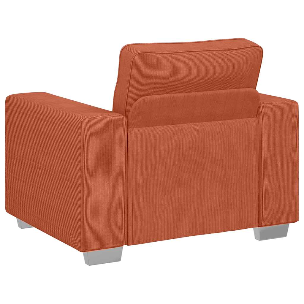Soffstol Röd Orange 100X77X82 Cm Manchestertyg