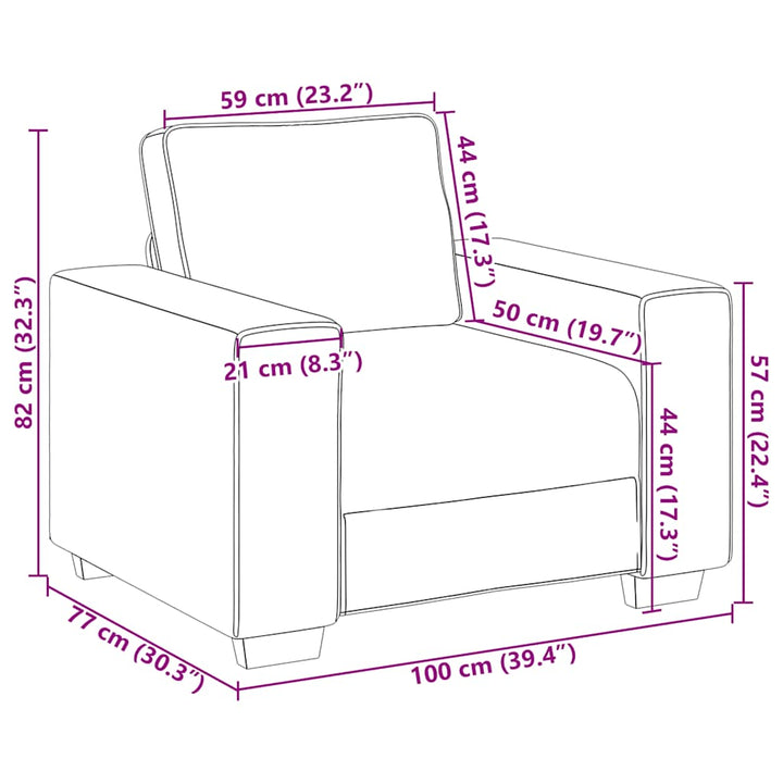 Soffstol 100X77X82 Cm Sammet