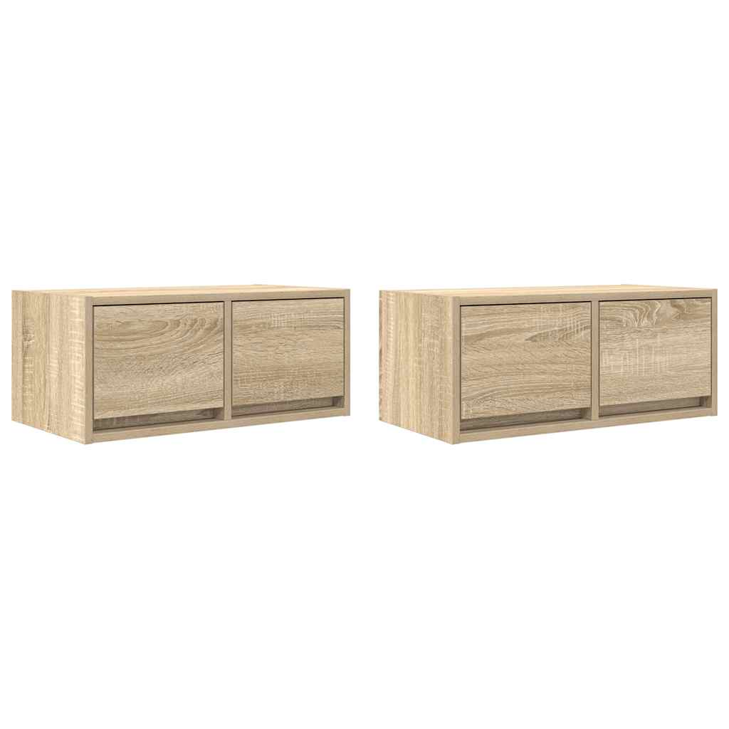 Tv-Bänkar 2 St 60X31X25,5 Cm Konstruerat Trä