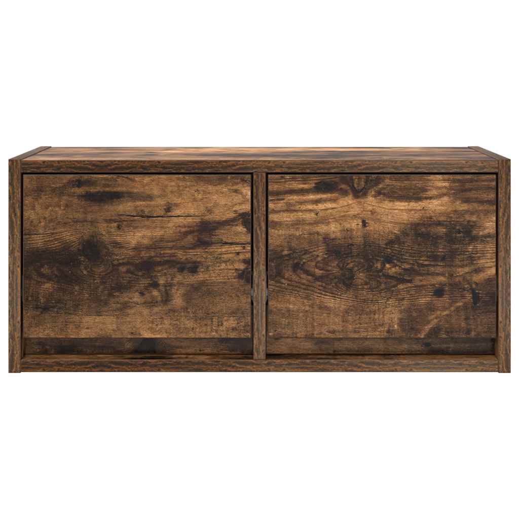 Tv-Bänk Rökt Ek 60X31X25,5 Cm Konstruerat Trä