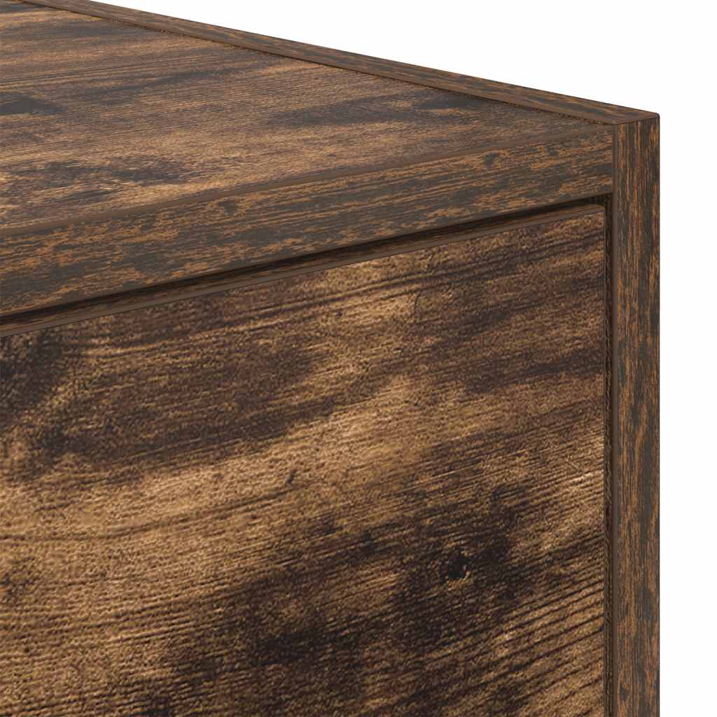 Tv-Bänk Rökt Ek 60X31X25,5 Cm Konstruerat Trä