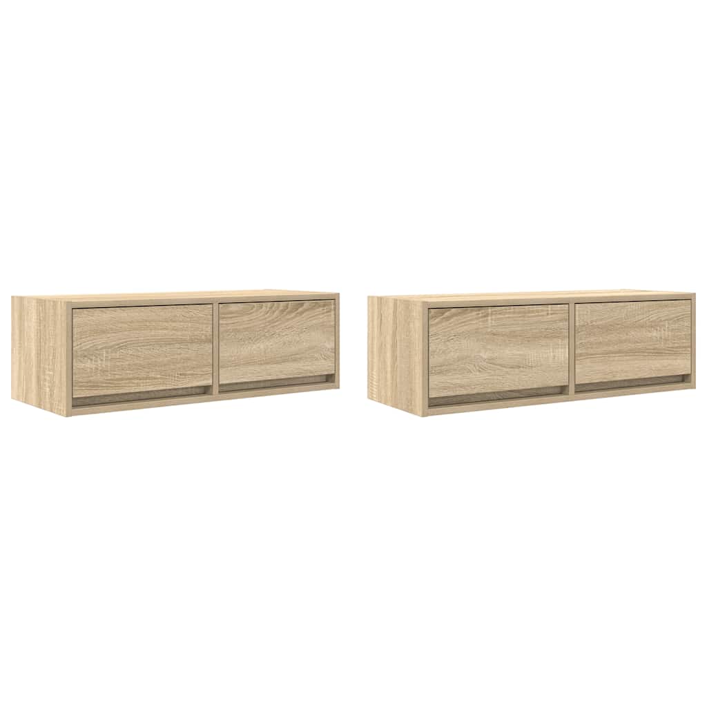 Tv-Bänkar 2 St, , 80X31X25,5 Cm Konstruerat Trä