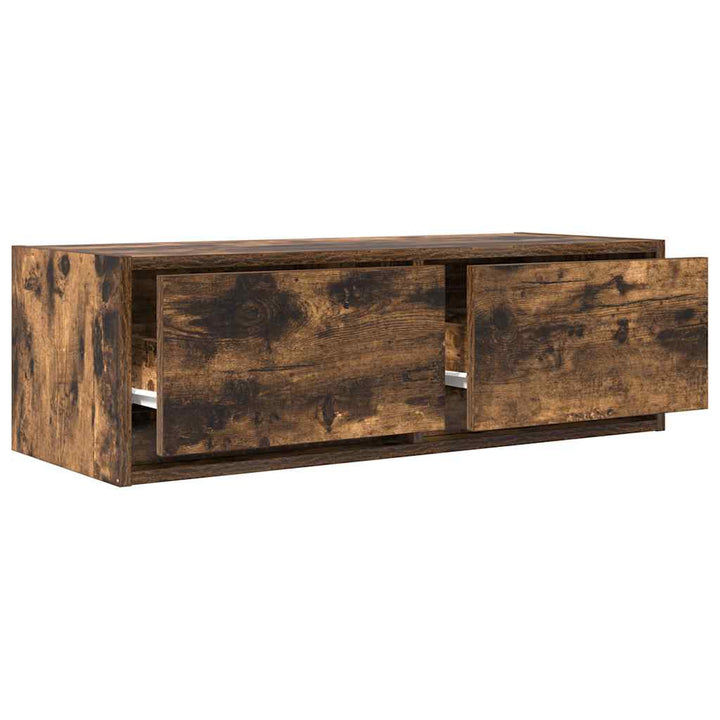 Tv-Bänk Rökt Ek 80X31X25,5 Cm Konstruerat Trä