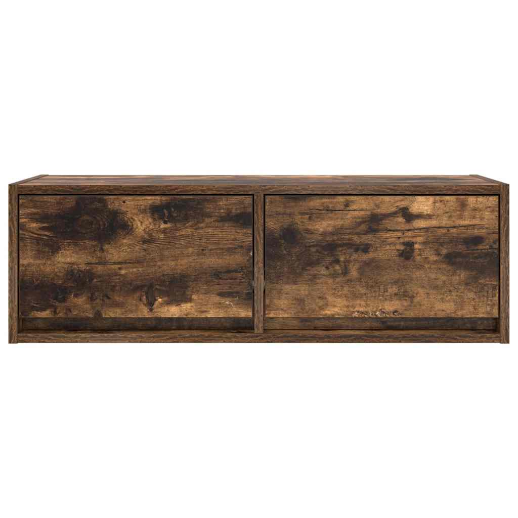 Tv-Bänk Rökt Ek 80X31X25,5 Cm Konstruerat Trä
