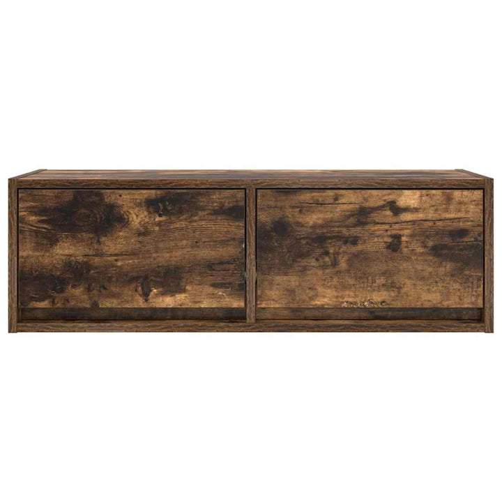 Tv-Bänk Rökt Ek 80X31X25,5 Cm Konstruerat Trä