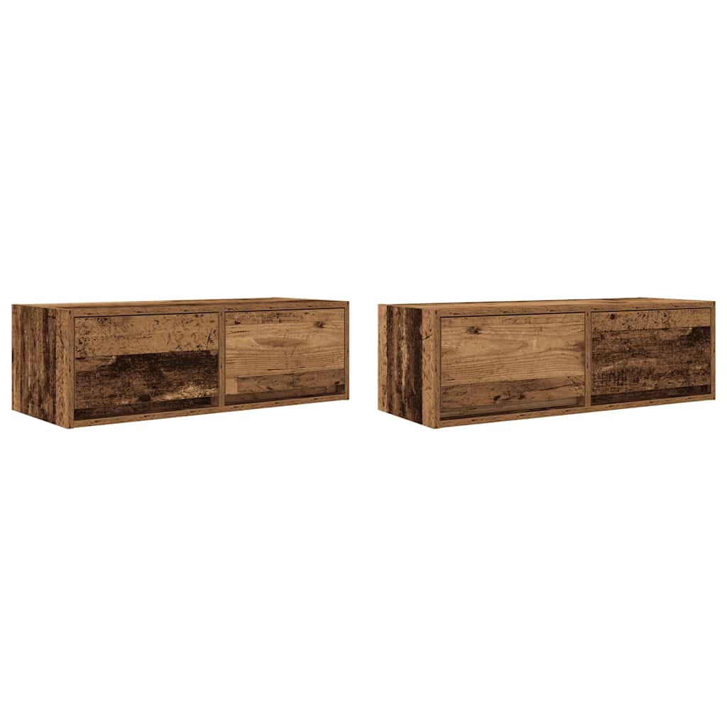 Tv-Bänkar 2 St 80X31X25,5 Cm Konstruerat Trä