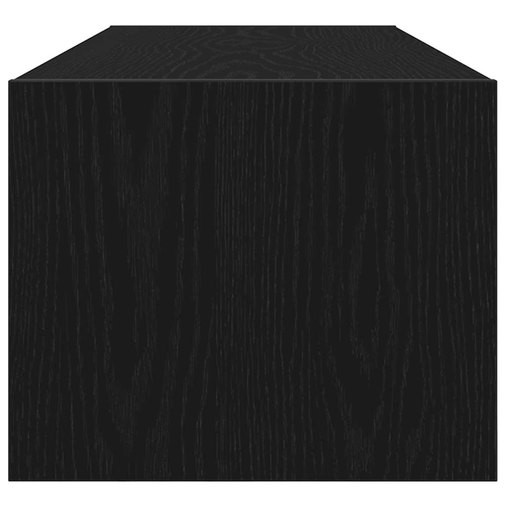 Tv-Skåp Med Låda Svart Ek 100 X 31 X 25,5 Cm Konstruerat Trä
