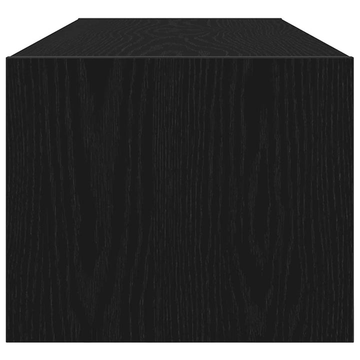 Tv-Skåp Med Låda Svart Ek 100 X 31 X 25,5 Cm Konstruerat Trä