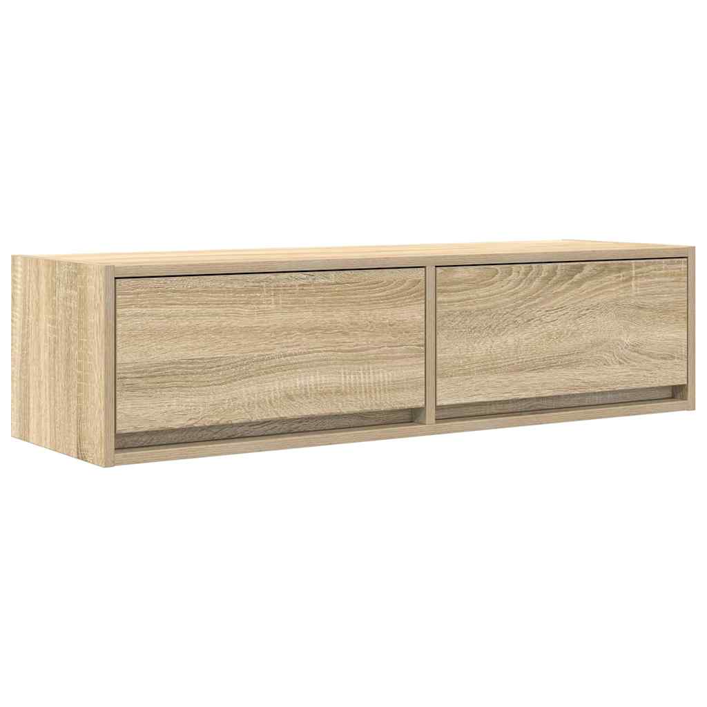 Tv-Skåp Med Låda Sonoma Ek 100 X 31 X 25,5 Cm Konstruerat Trä