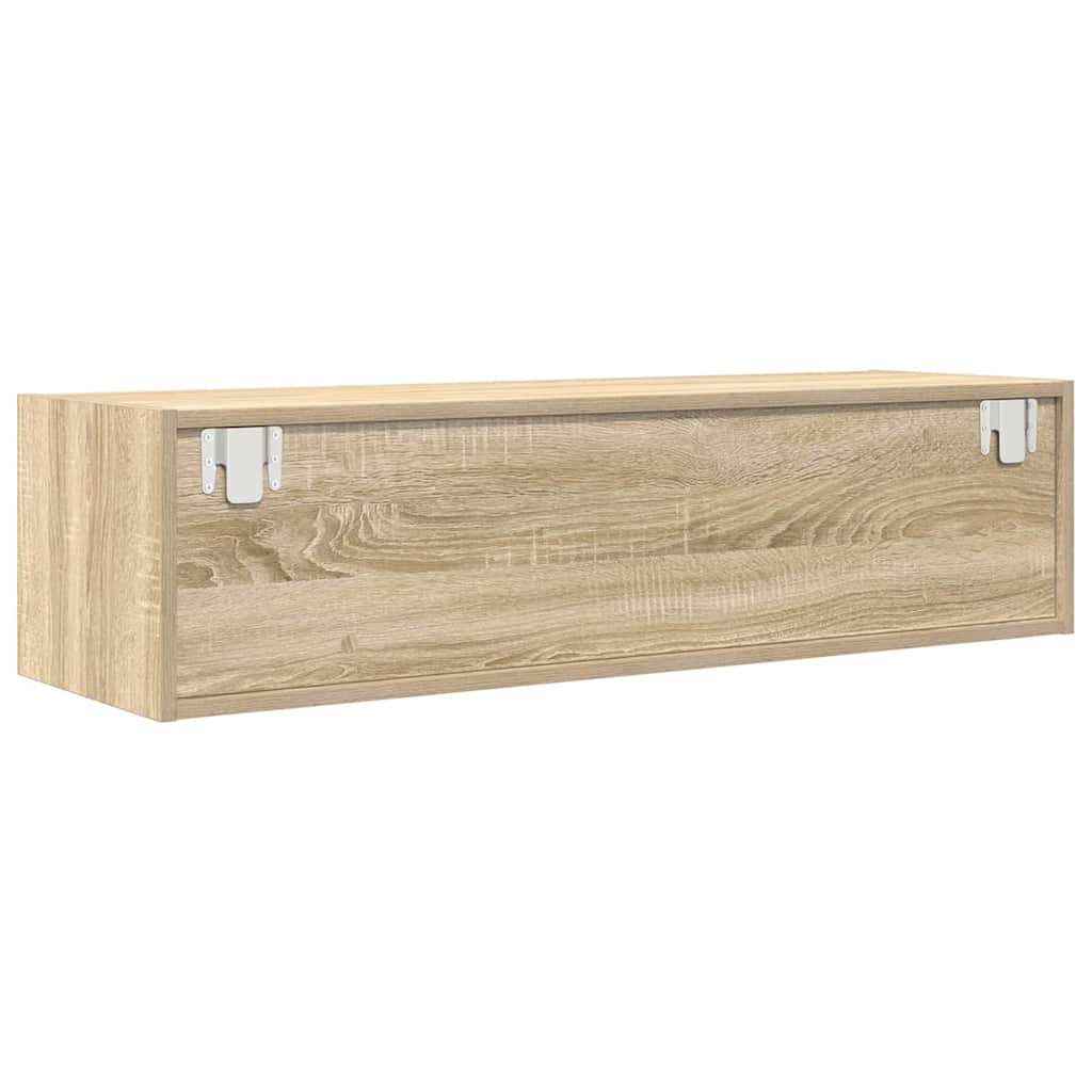 Tv-Skåp Med Låda Sonoma Ek 100 X 31 X 25,5 Cm Konstruerat Trä