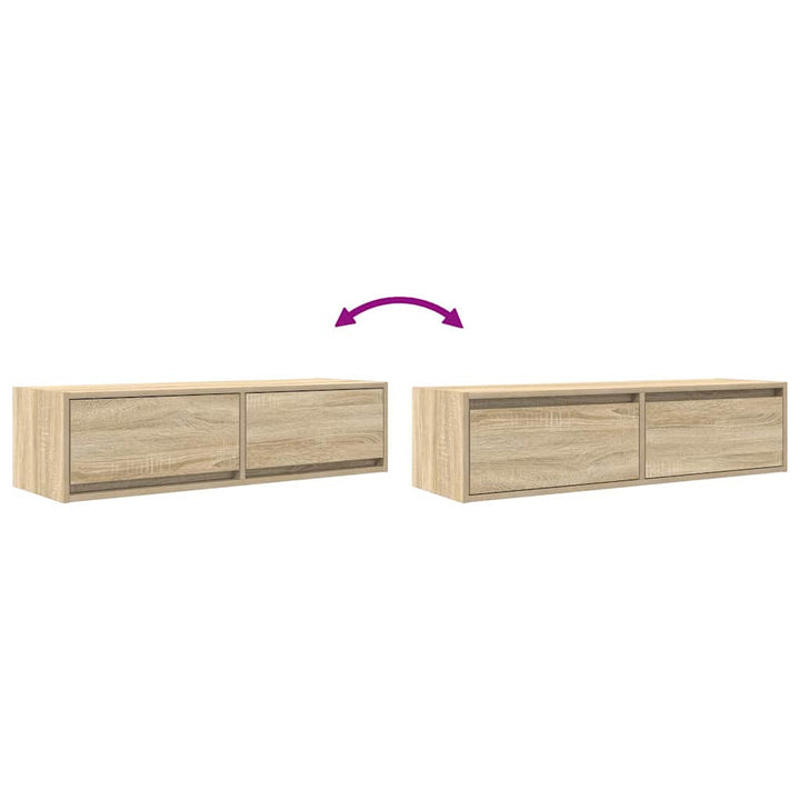 Tv-Skåp Med Låda Sonoma Ek 100 X 31 X 25,5 Cm Konstruerat Trä