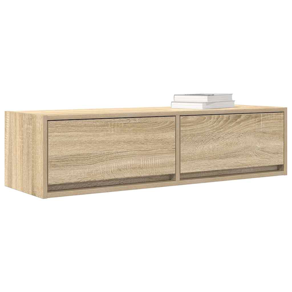 Tv-Skåp Med Låda Sonoma Ek 100 X 31 X 25,5 Cm Konstruerat Trä