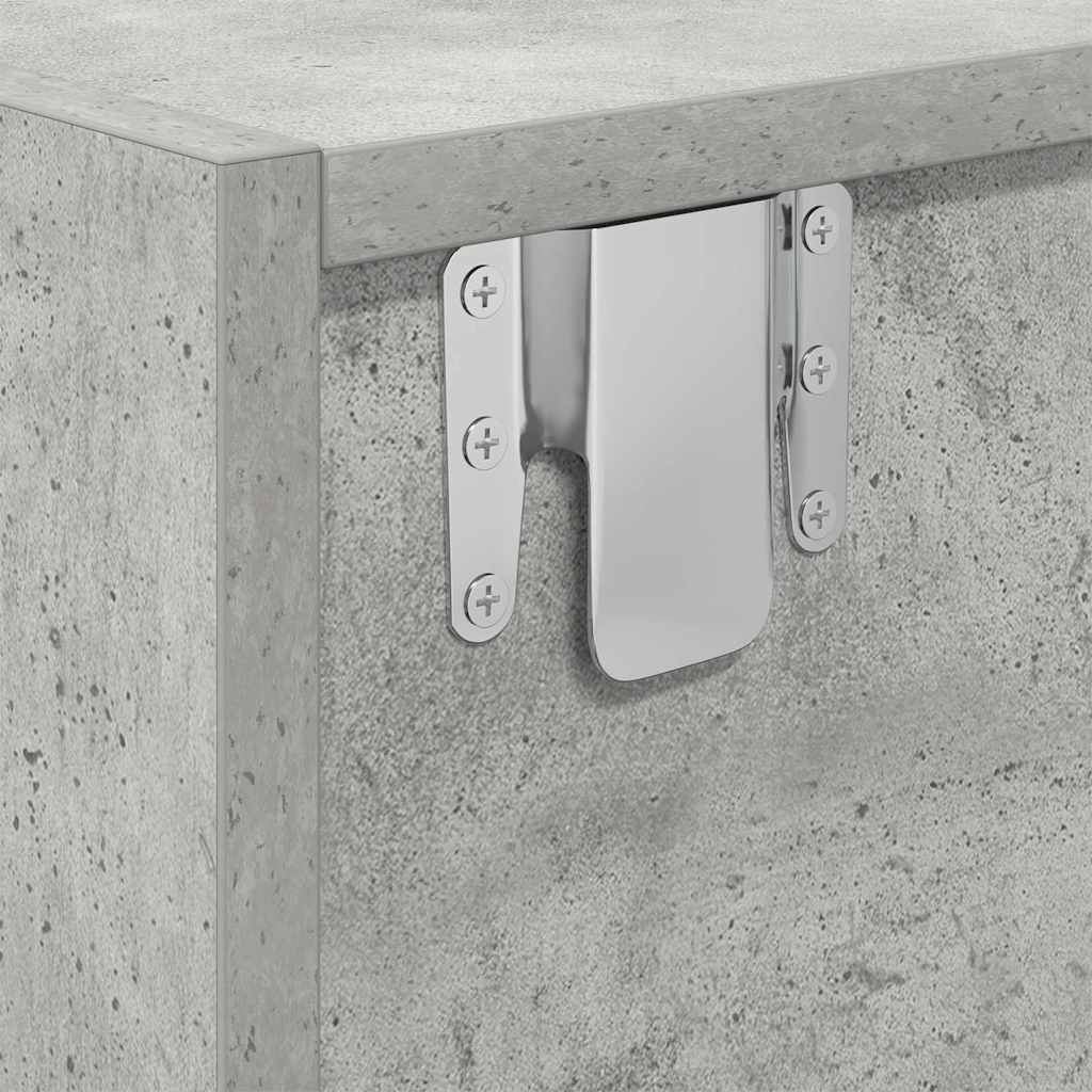 Tv-Skåp Med Låda Betonggrå 100 X 31 X 25,5 Cm Konstruerat Trä