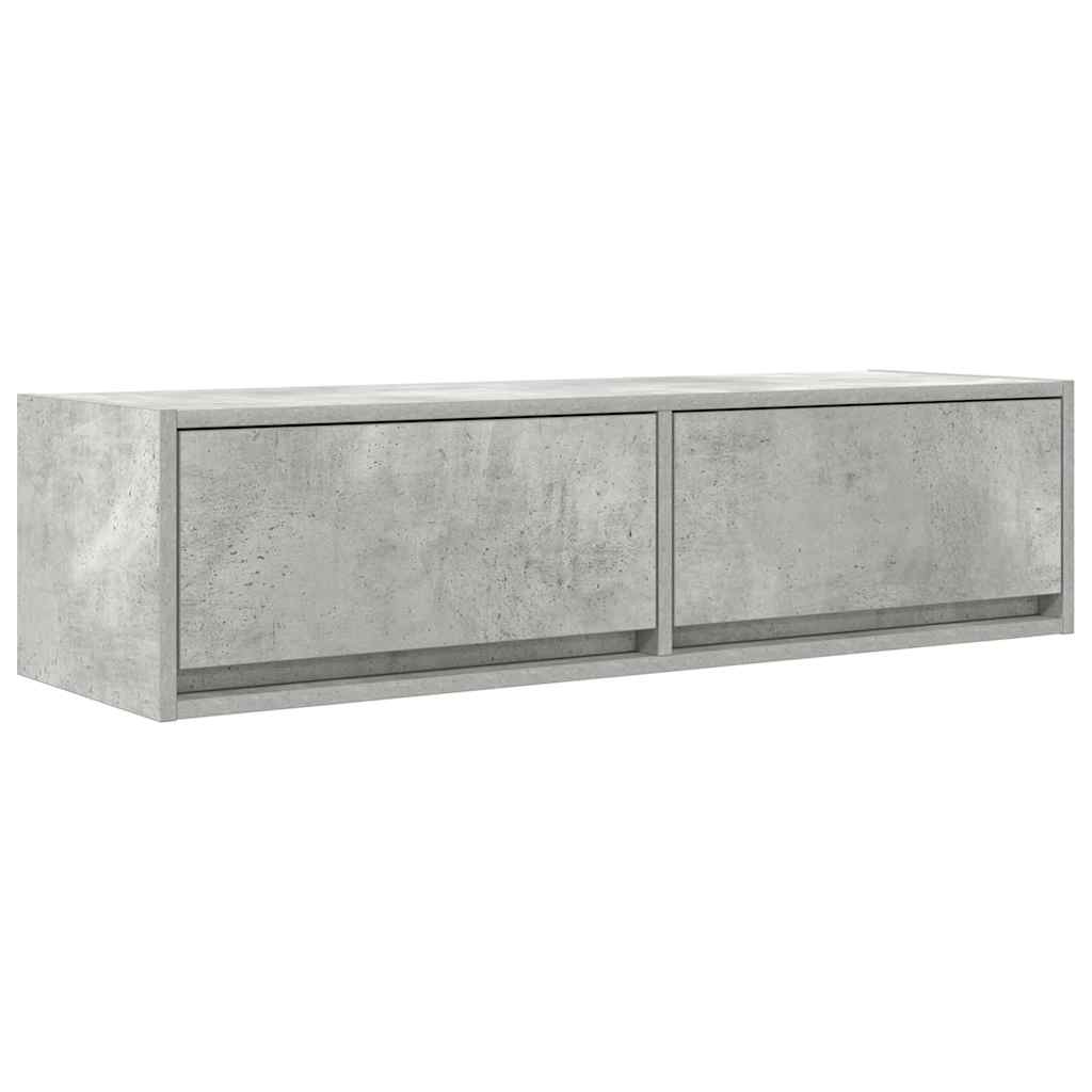 Tv-Skåp Med Låda Betonggrå 100 X 31 X 25,5 Cm Konstruerat Trä