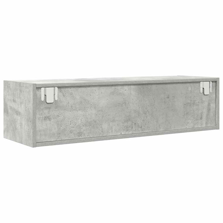 Tv-Skåp Med Låda Betonggrå 100 X 31 X 25,5 Cm Konstruerat Trä