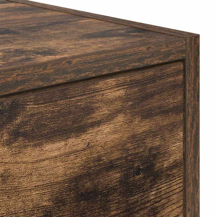 Tv-Skåp Rökfärgad Ek 100 X 31 X 25,5 Cm Konstruerat Trä