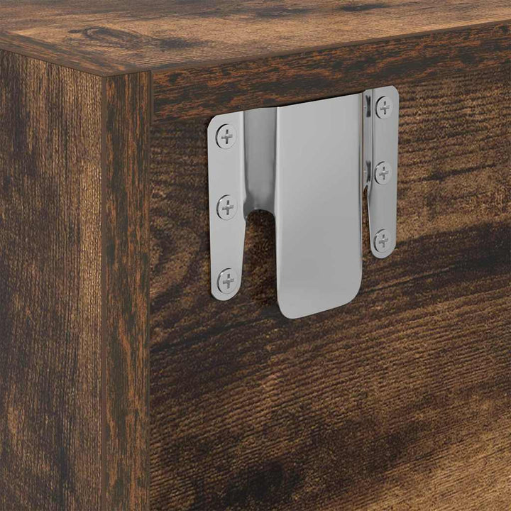 Tv-Skåp Rökfärgad Ek 100 X 31 X 25,5 Cm Konstruerat Trä