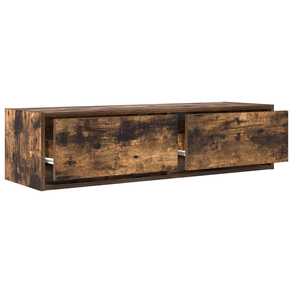 Tv-Skåp Rökfärgad Ek 100 X 31 X 25,5 Cm Konstruerat Trä