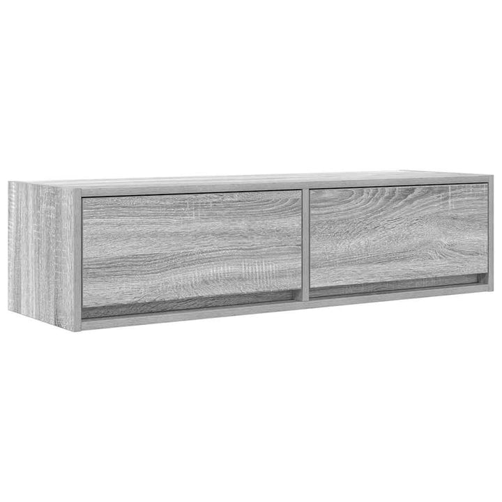 Tv-Skåp Med Låda Grå Sonoma 100 X 31 X 25,5 Cm Konstruerat Trä