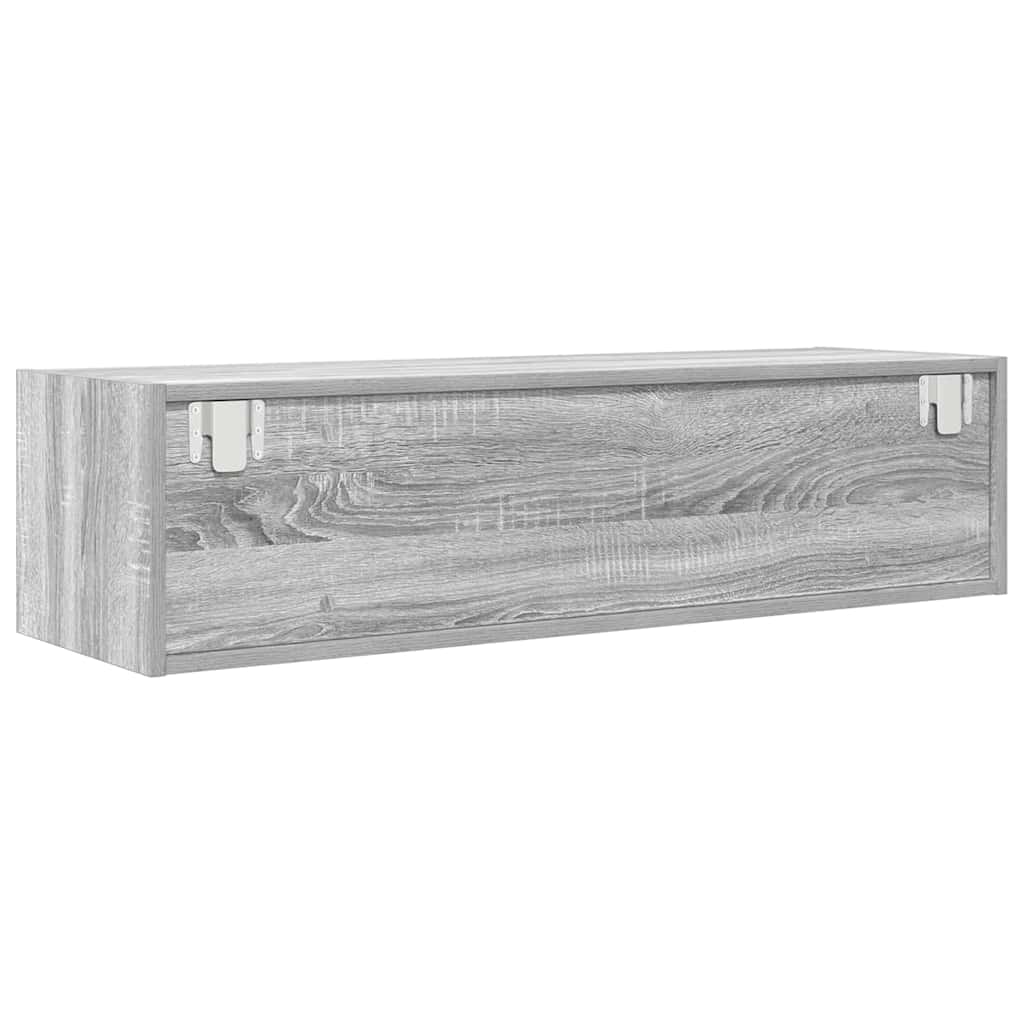 Tv-Skåp Med Låda Grå Sonoma 100 X 31 X 25,5 Cm Konstruerat Trä
