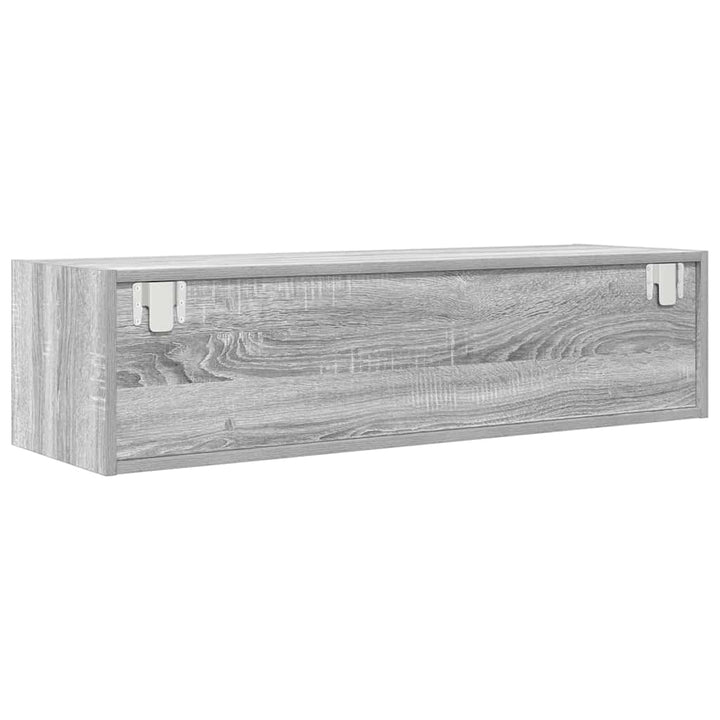 Tv-Skåp Med Låda Grå Sonoma 100 X 31 X 25,5 Cm Konstruerat Trä