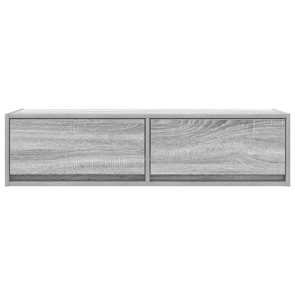 Tv-Skåp Med Låda Grå Sonoma 100 X 31 X 25,5 Cm Konstruerat Trä