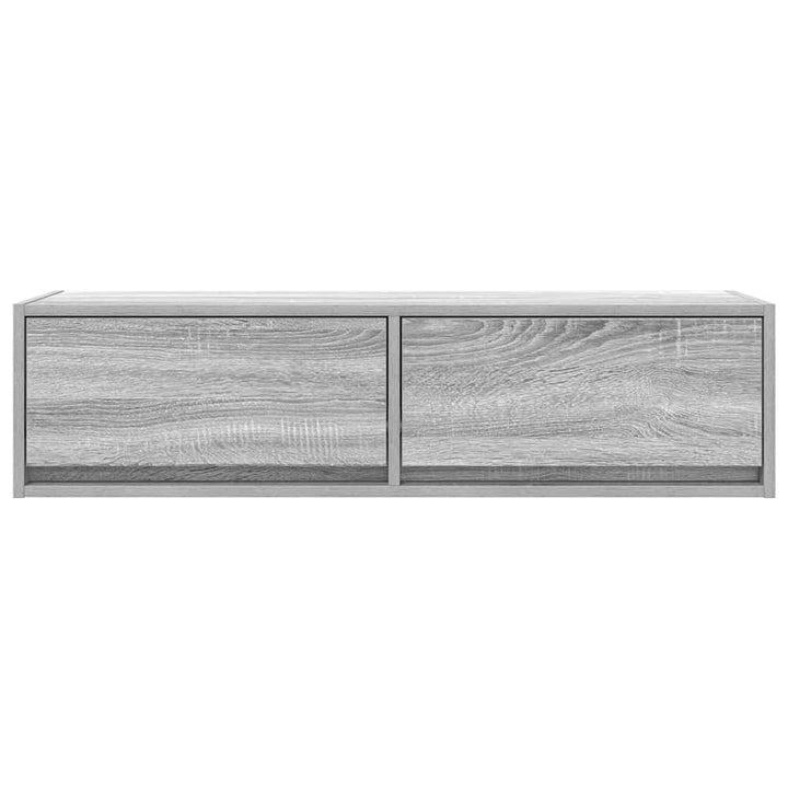 Tv-Skåp Med Låda Grå Sonoma 100 X 31 X 25,5 Cm Konstruerat Trä