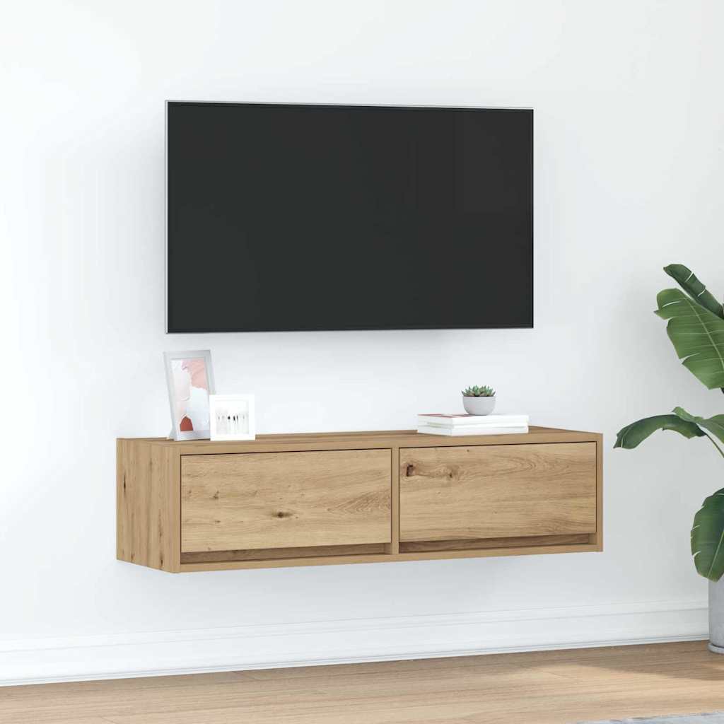 Tv-Skåp Med Låda Artisan Ek 100 X 31 X 25,5 Cm Konstruerat Trä