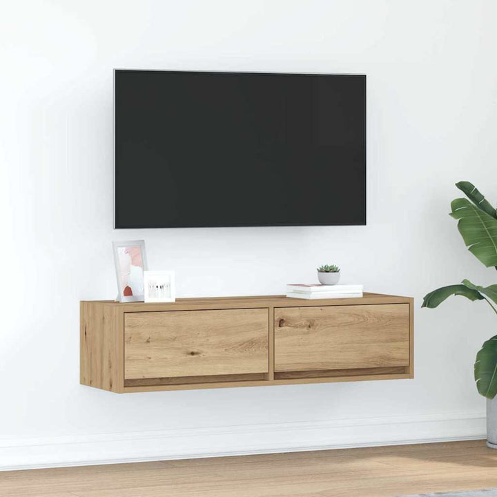 Tv-Skåp Med Låda Artisan Ek 100 X 31 X 25,5 Cm Konstruerat Trä