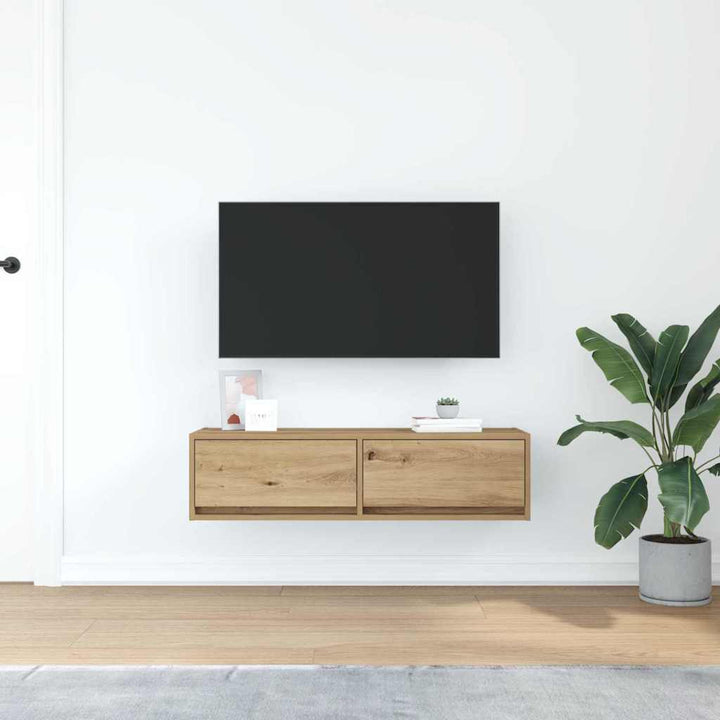 Tv-Skåp Med Låda Artisan Ek 100 X 31 X 25,5 Cm Konstruerat Trä