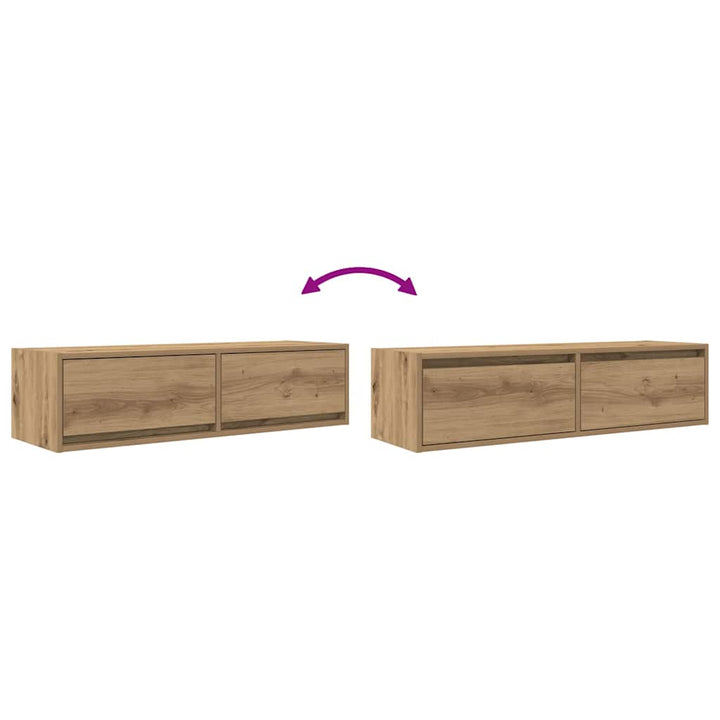 Tv-Skåp Med Låda Artisan Ek 100 X 31 X 25,5 Cm Konstruerat Trä