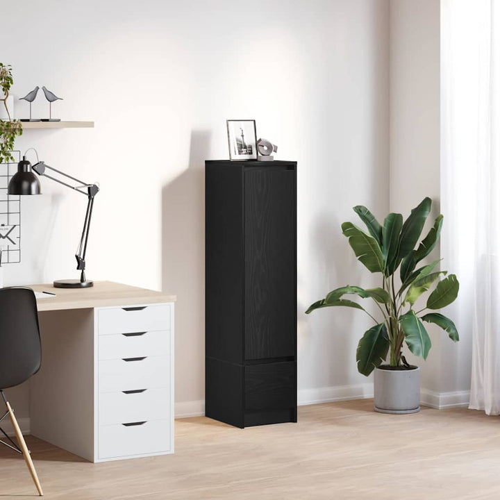 Highboard Rökt Ek 29,5X34X119,5 Cm Konstruerat Trä