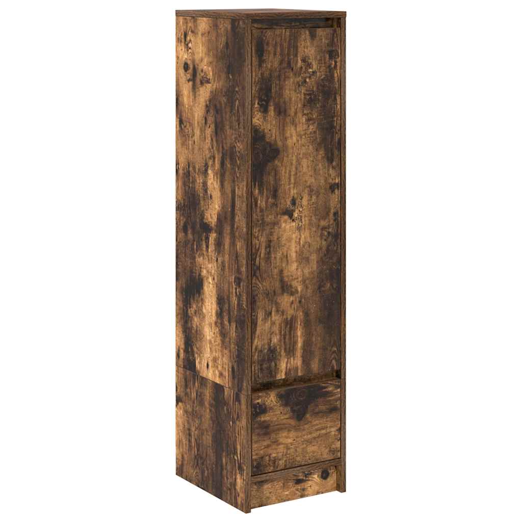 Highboard Rökt Ek 29,5X34X119,5 Cm Konstruerat Trä