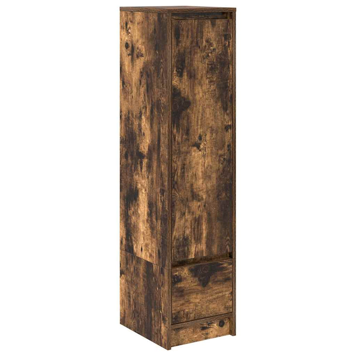Highboard Rökt Ek 29,5X34X119,5 Cm Konstruerat Trä