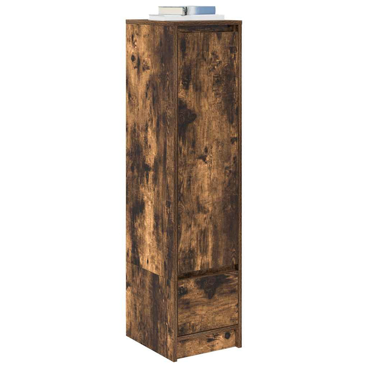Highboard Rökt Ek 29,5X34X119,5 Cm Konstruerat Trä