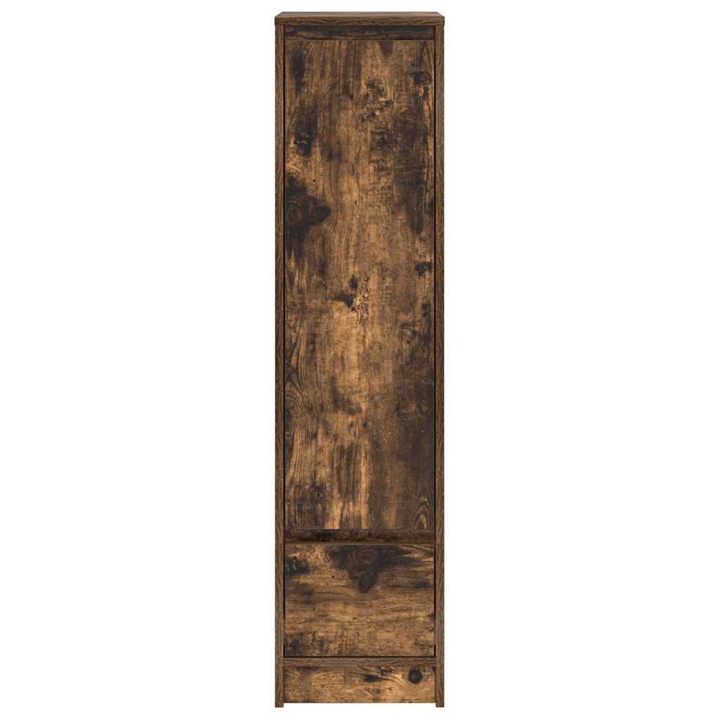Highboard Rökt Ek 29,5X34X119,5 Cm Konstruerat Trä
