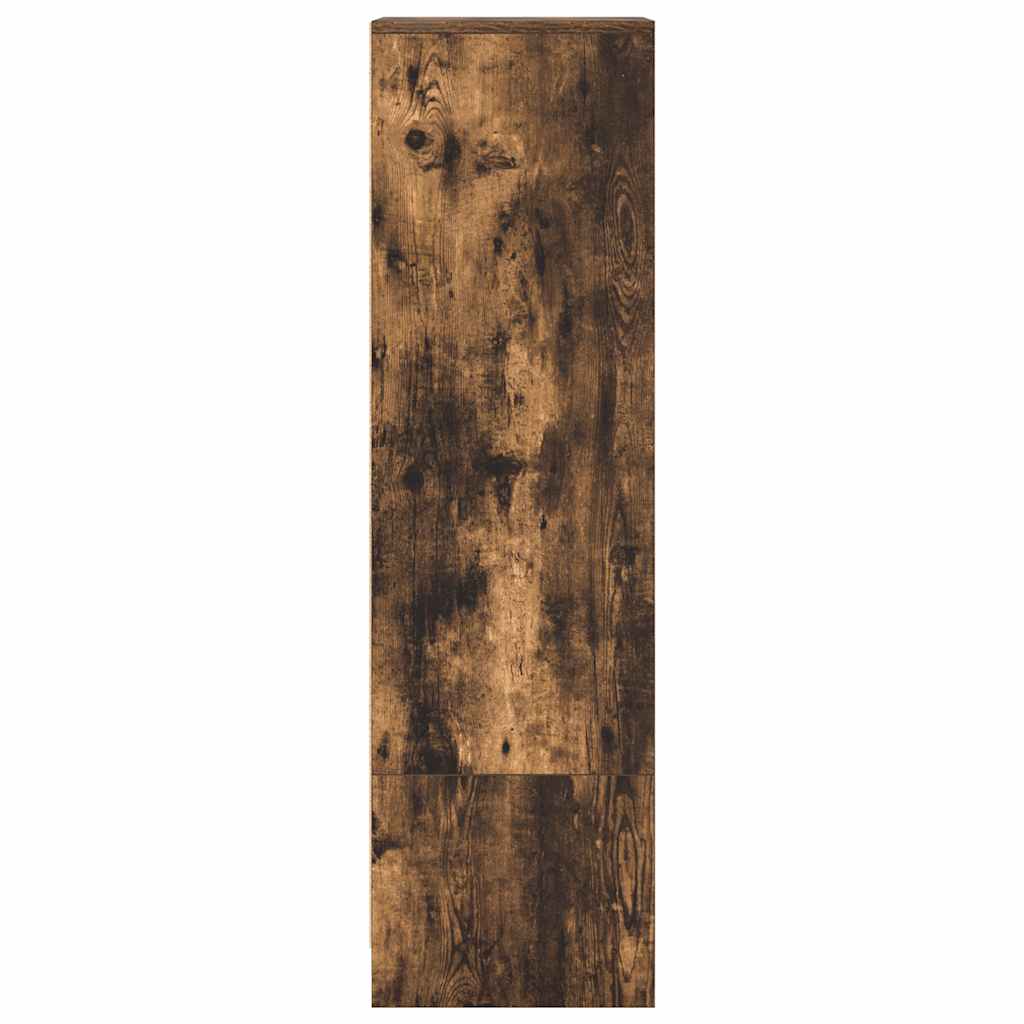 Highboard Rökt Ek 29,5X34X119,5 Cm Konstruerat Trä