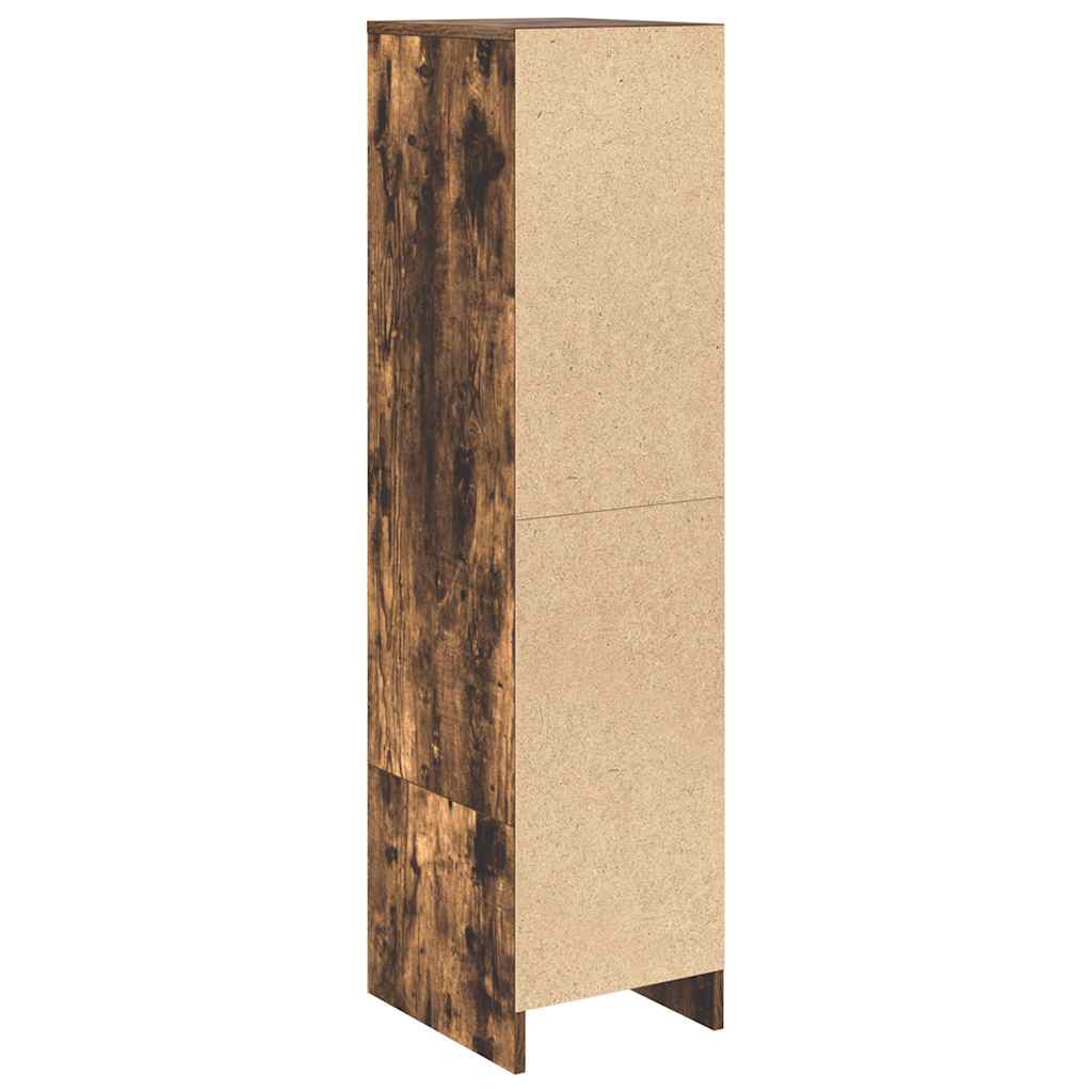 Highboard Rökt Ek 29,5X34X119,5 Cm Konstruerat Trä