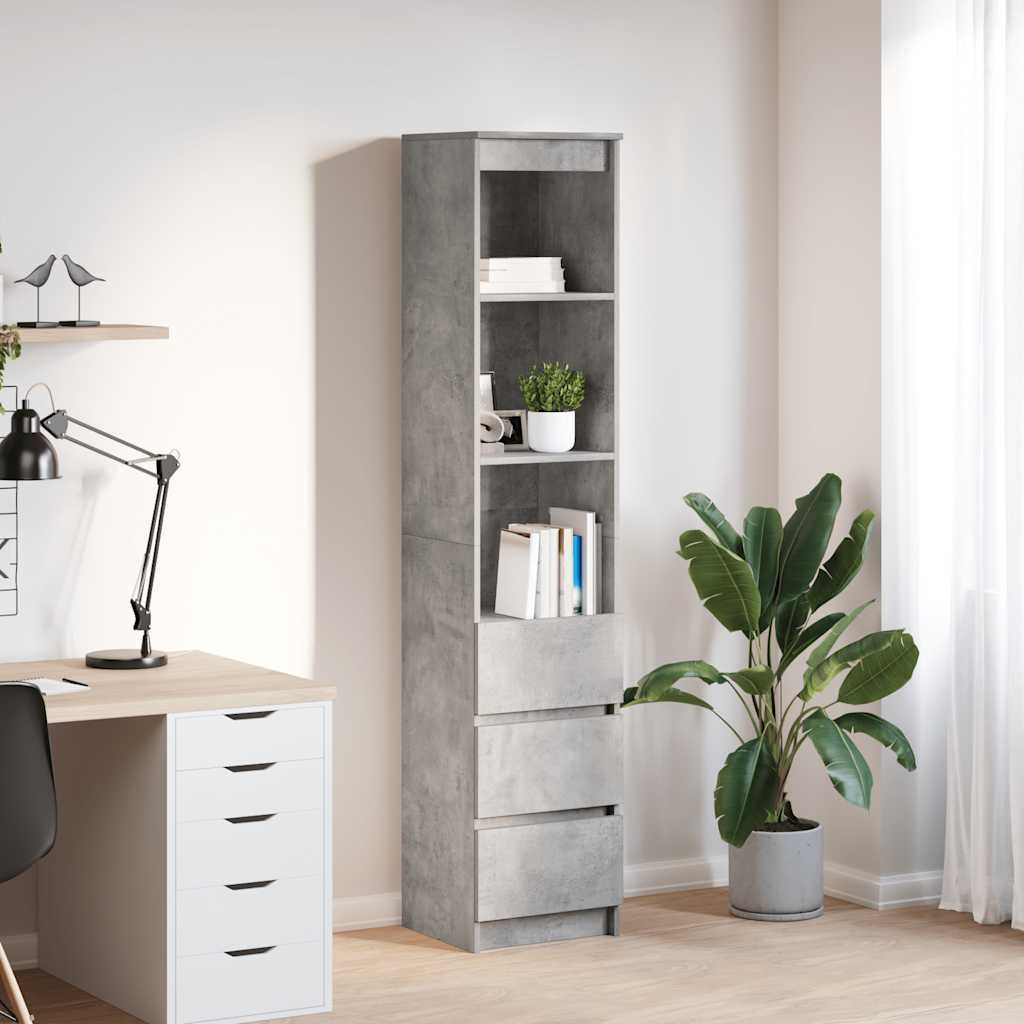 Highboard 37,5X35X180 Cm Konstruerat Trä
