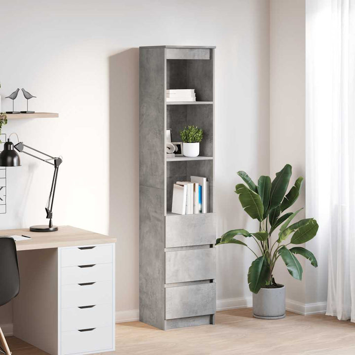 Highboard 37,5X35X180 Cm Konstruerat Trä