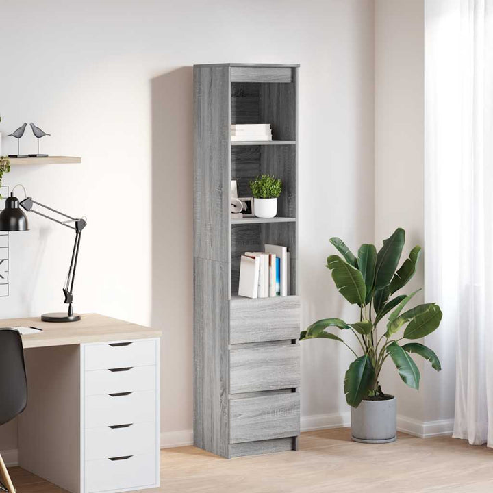 Highboard 37,5X35X180 Cm Konstruerat Trä