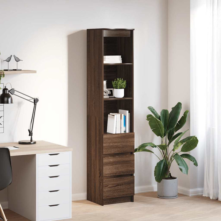 Highboard 37,5X35X180 Cm Konstruerat Trä