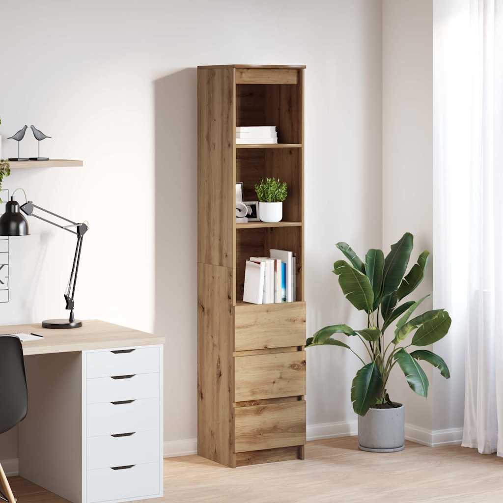 Highboard 37,5X35X180 Cm Konstruerat Trä