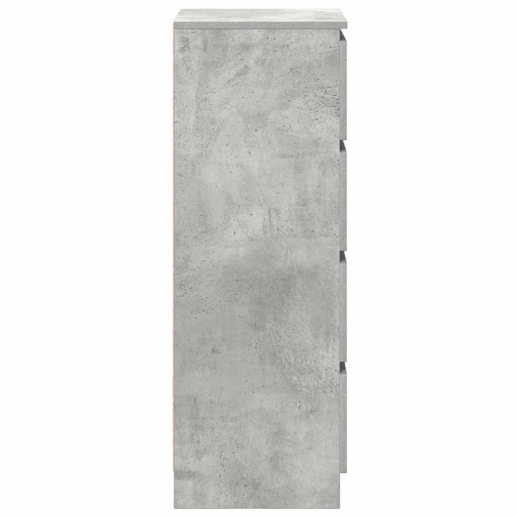 Skänk Betong Grå 37,5X35X99 Cm Konstruerat Trä